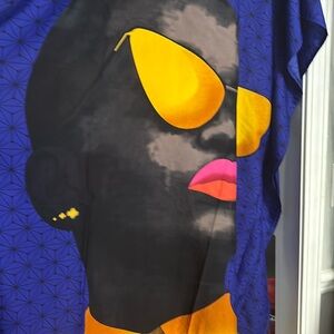 African Goddess Graphic Maxi Kimono Dress